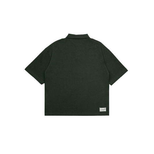 Graphic Interlock Oversized Polo Tee