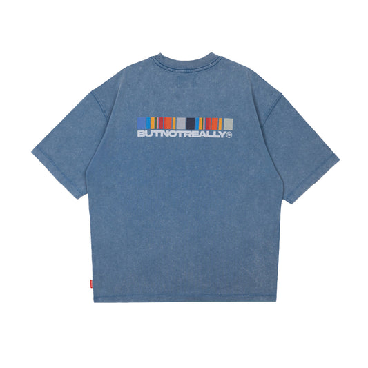 Stone-Washed Graphic Cotton Oversized Tee