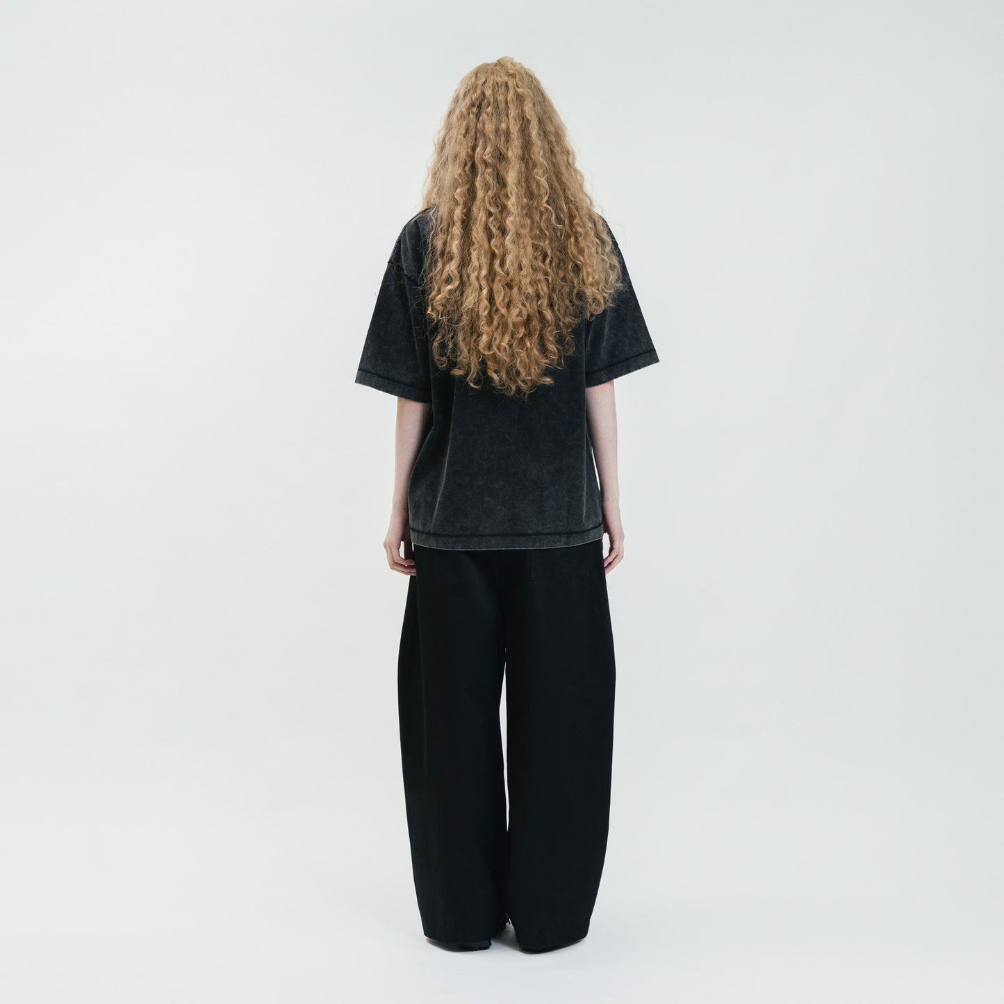 Stone-Washed Graphic Cotton Oversized Tee