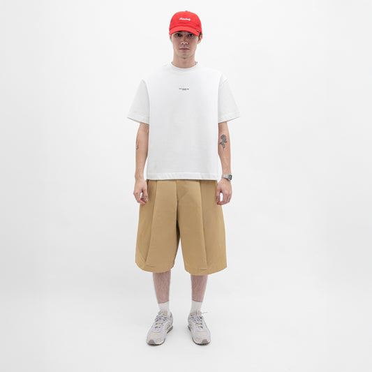 Core Cotton Wide Fit Pleated Half Pants