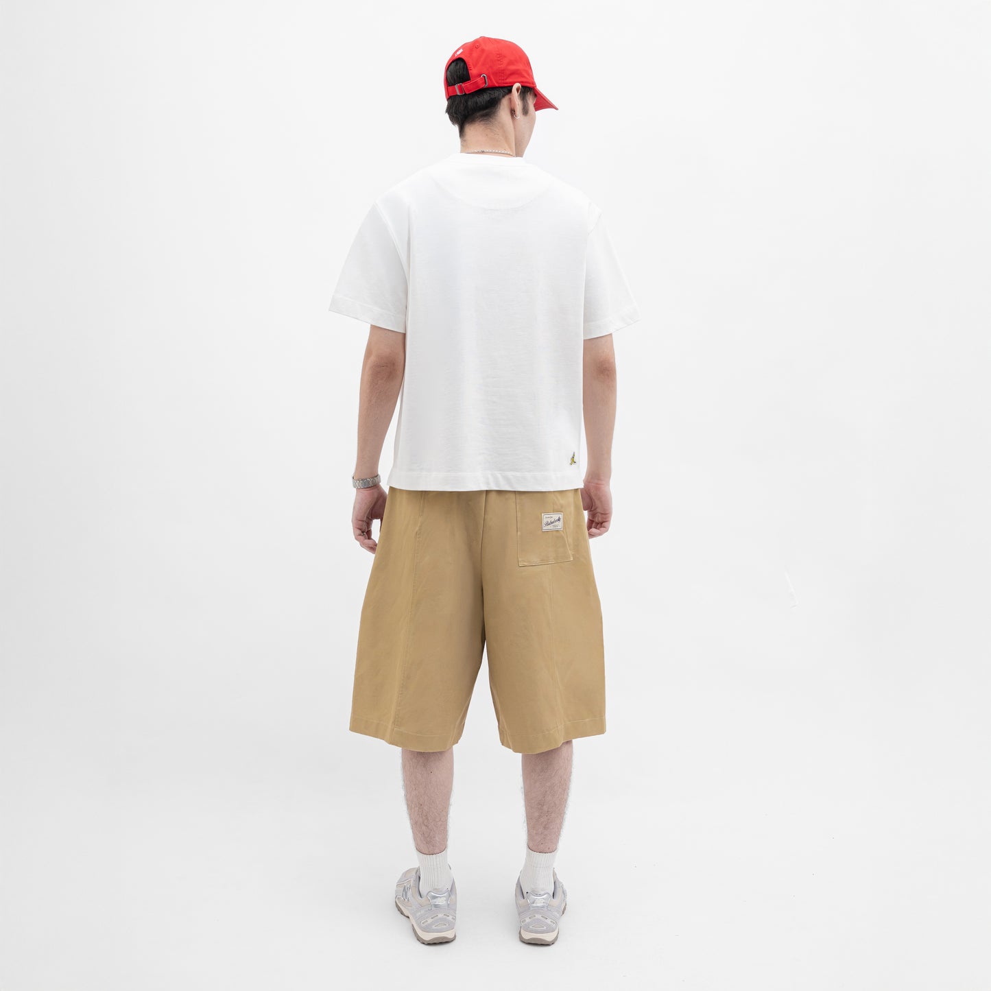 Core Cotton Wide Fit Pleated Half Pants