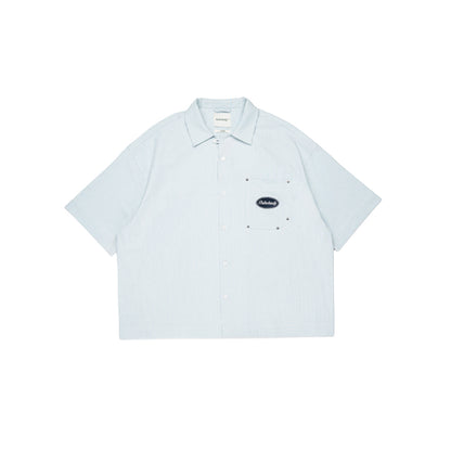 Stripes Graphic Cotton Boxy Shirt