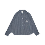 Graphic Cotton Long Sleeves Cropped Shirt
