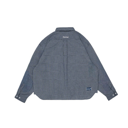 Graphic Cotton Long Sleeves Cropped Shirt