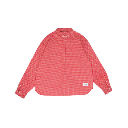Graphic Cotton Long Sleeves Cropped Shirt