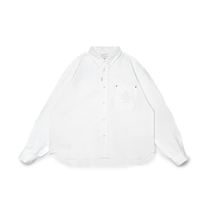 Graphic Cotton Long Sleeves Cropped Shirt