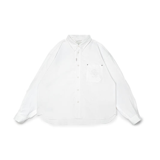 Graphic Cotton Long Sleeves Cropped Shirt