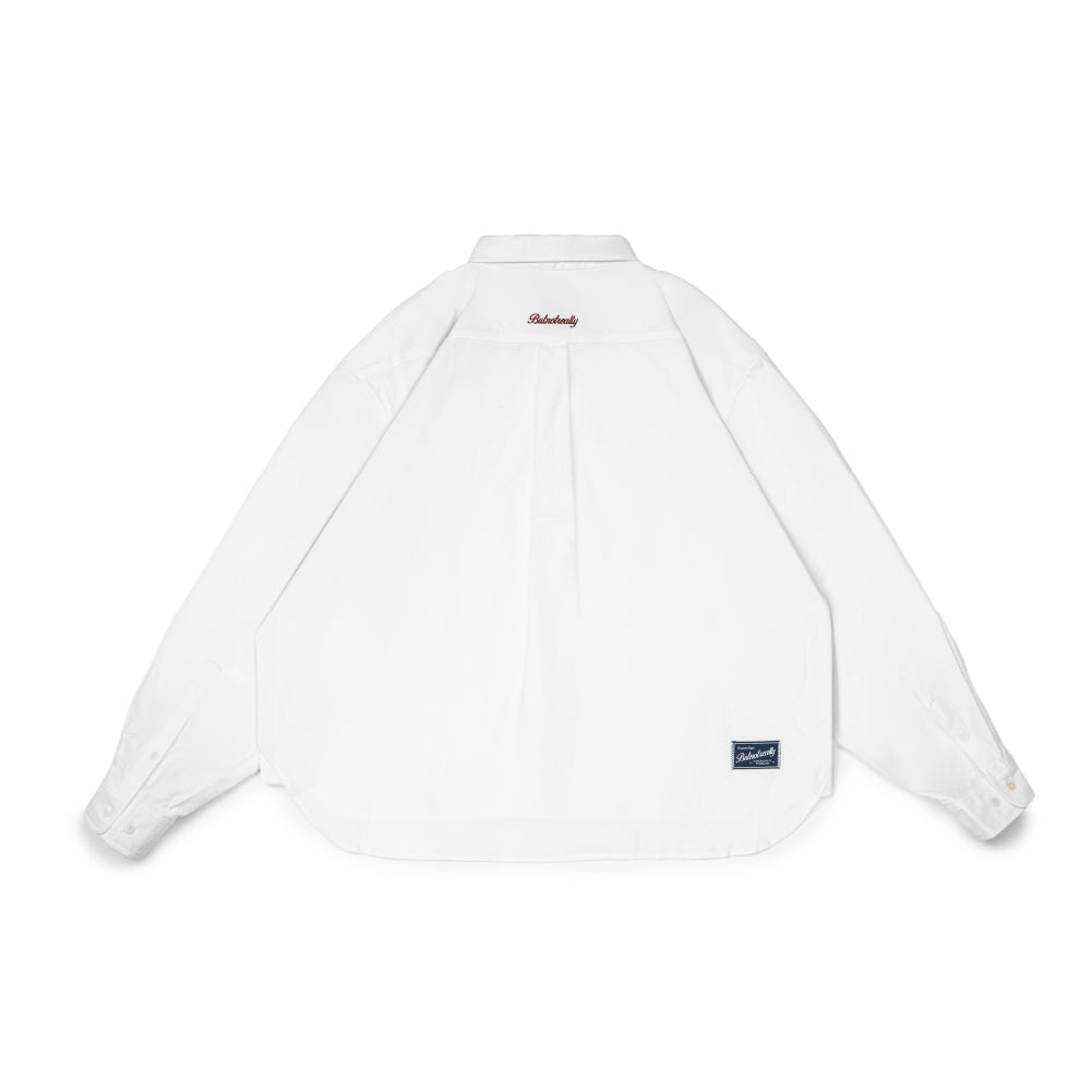 Graphic Cotton Long Sleeves Cropped Shirt