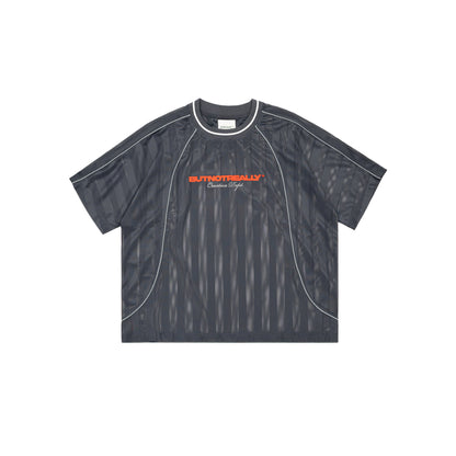 Graphic Mesh Oversized Tee