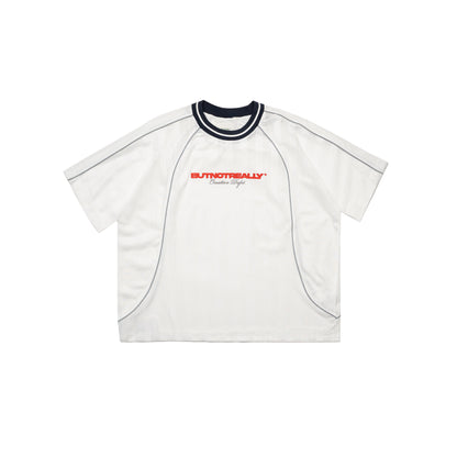 Graphic Mesh Oversized Tee
