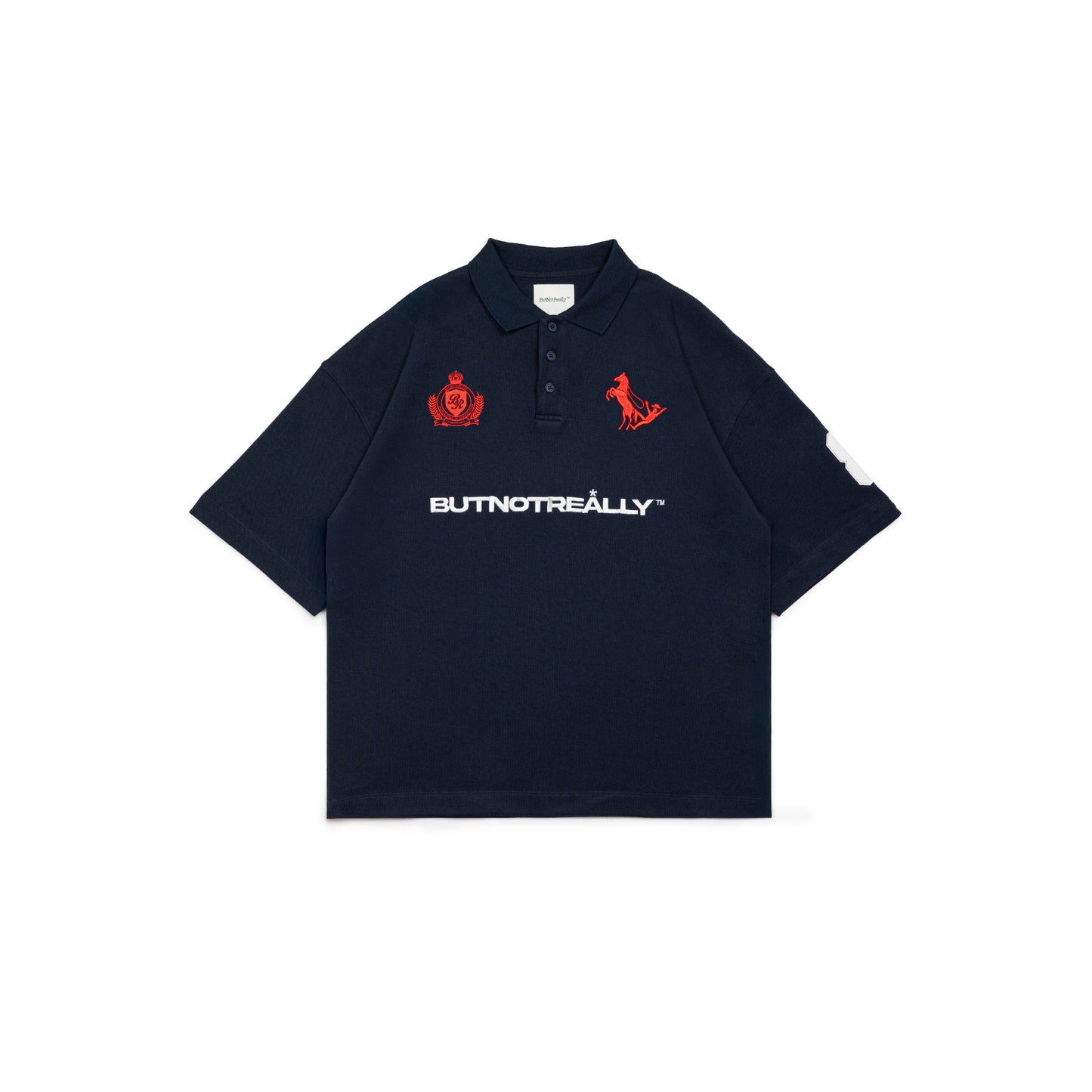 Graphic Pique Oversized Polo Tee