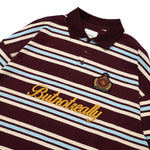 Stripes Cotton Long Sleeves Polo Tee