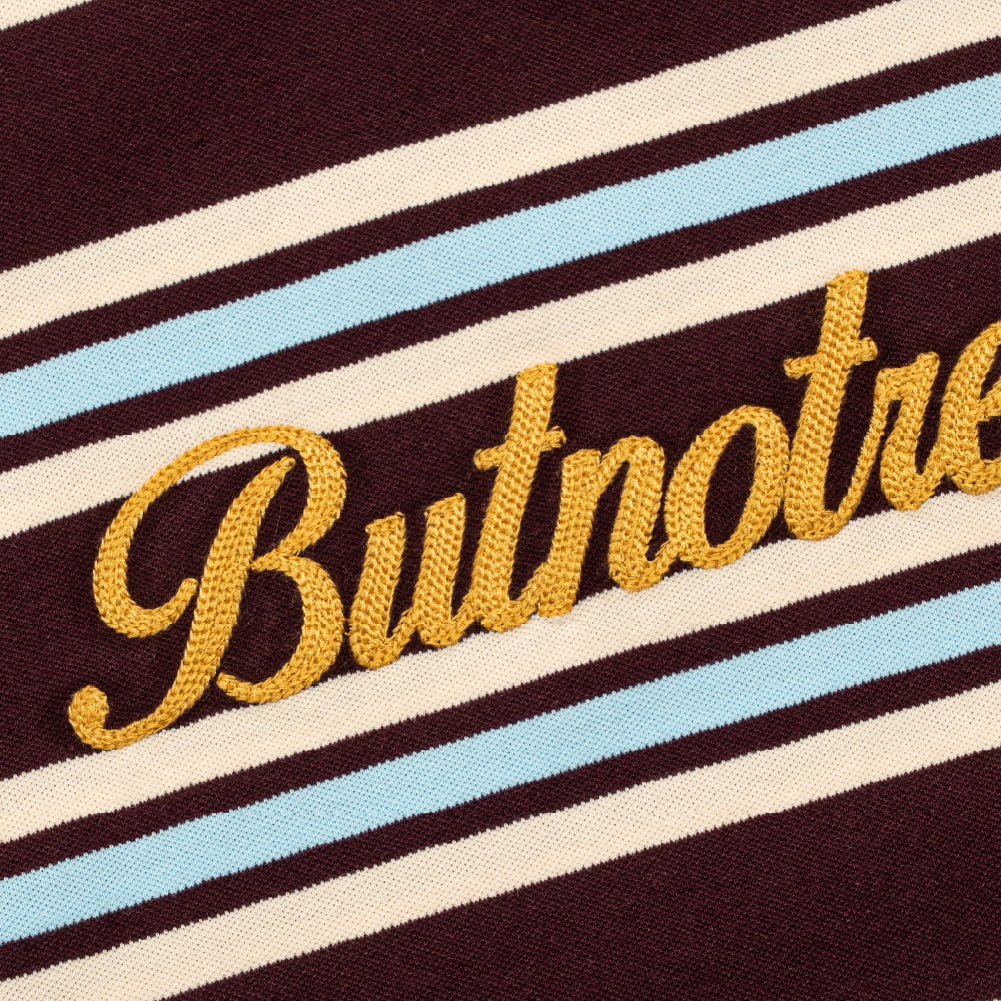 Stripes Cotton Long Sleeves Polo Tee