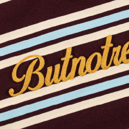 Stripes Cotton Long Sleeves Polo Tee