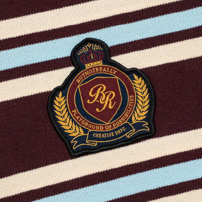 Stripes Cotton Long Sleeves Polo Tee