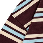 Stripes Cotton Long Sleeves Polo Tee