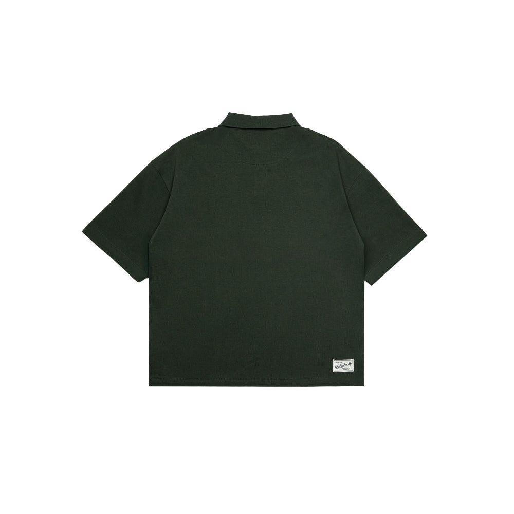 Graphic Interlock Oversized Polo Tee