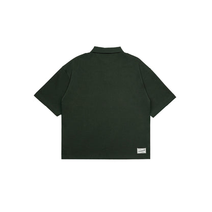 Graphic Interlock Oversized Polo Tee