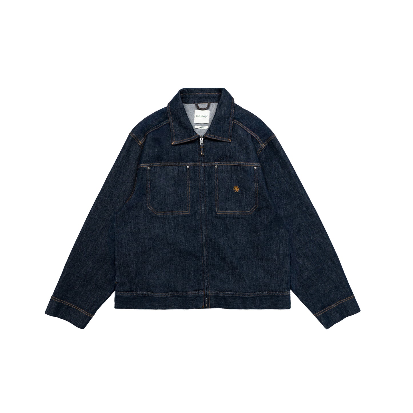 Graphic Denim Cropped Jacket