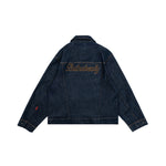 Graphic Denim Cropped Jacket