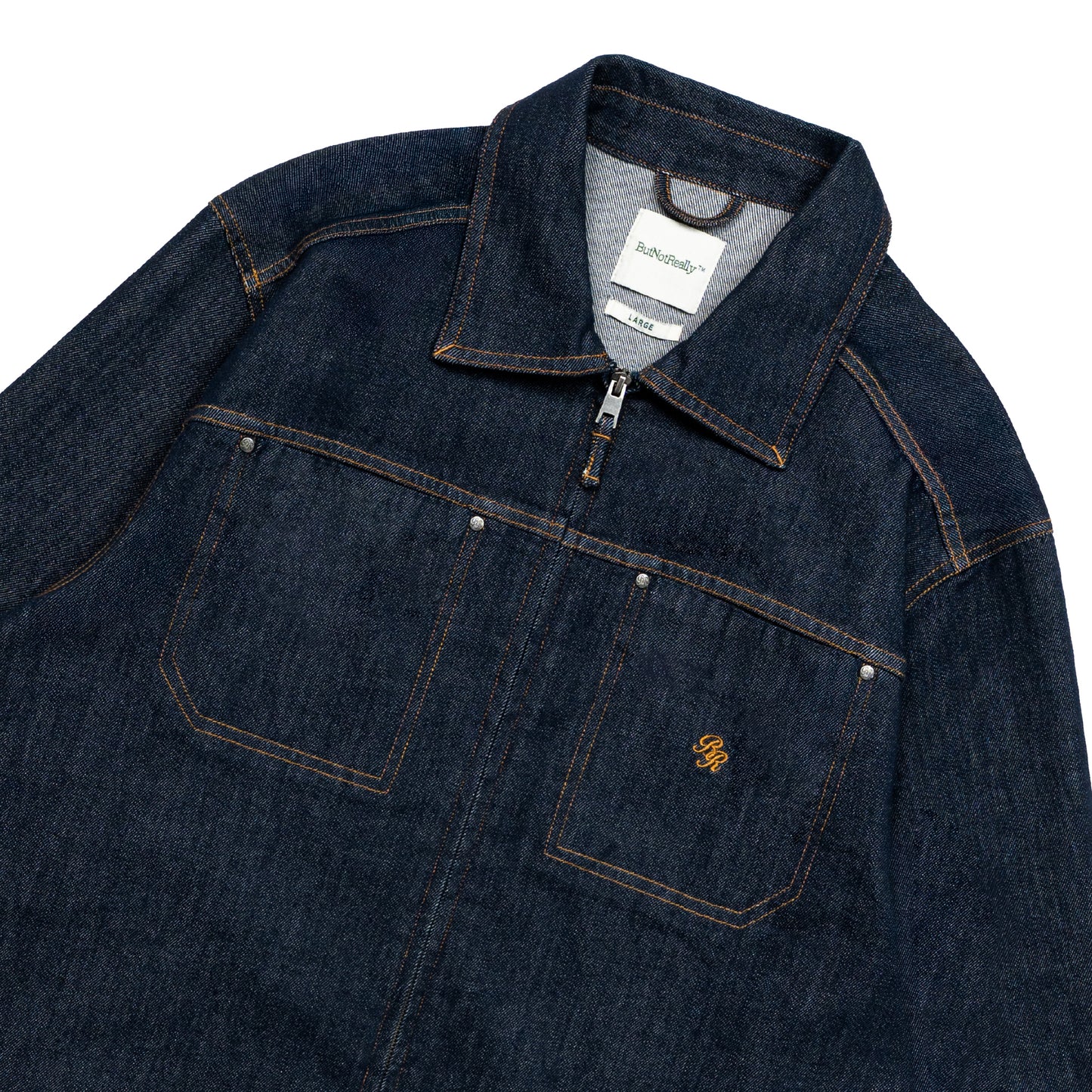 Graphic Denim Cropped Jacket