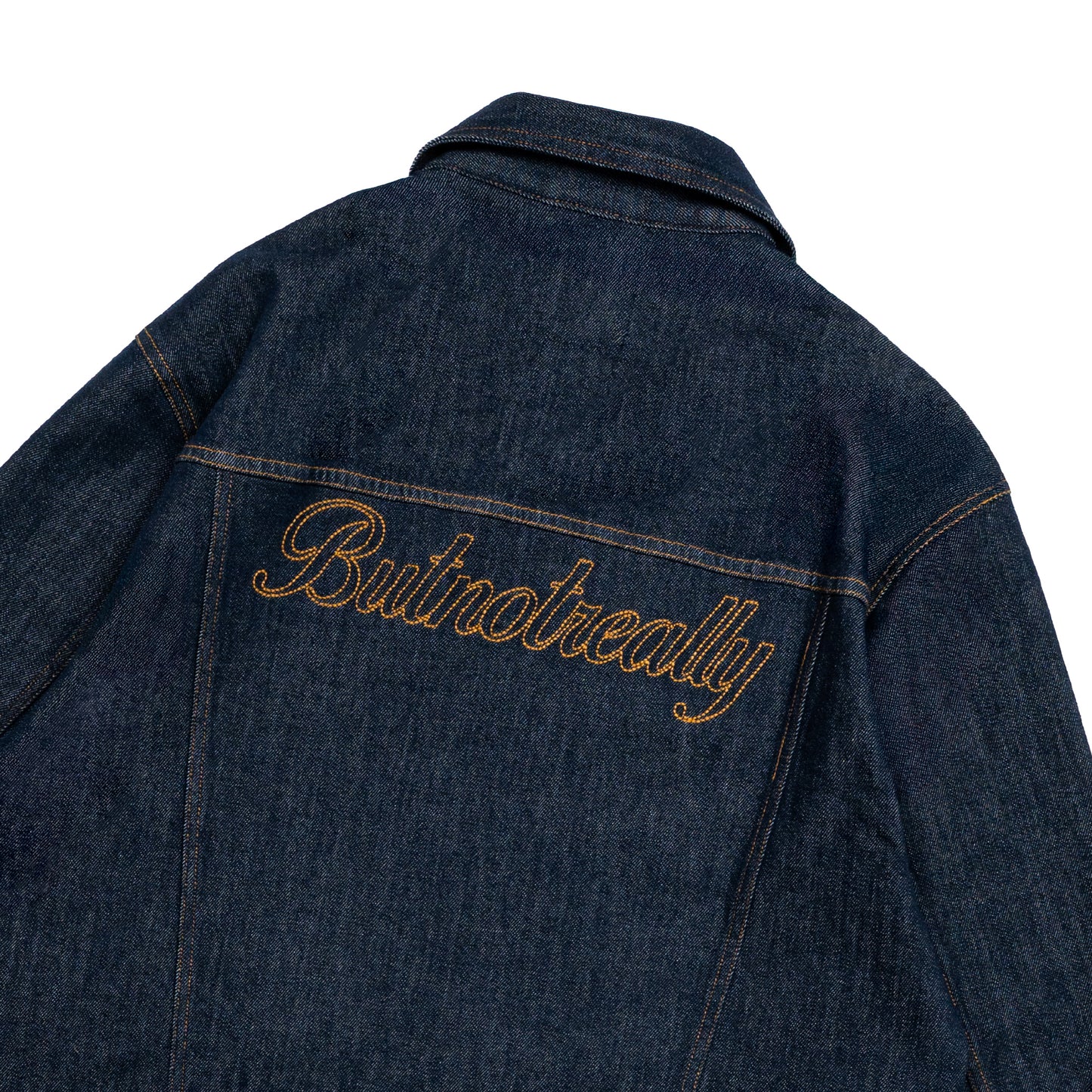 Graphic Denim Cropped Jacket