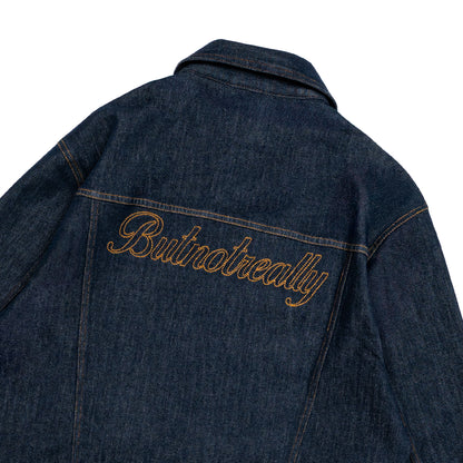 Graphic Denim Cropped Jacket