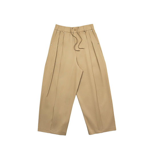 Core Cotton Wide Pleated Pants