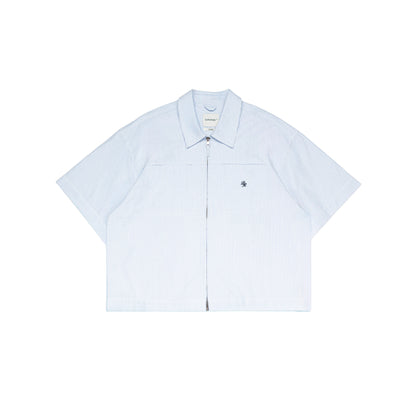 Dual-Zip Oxford Cropped Fit Shirt