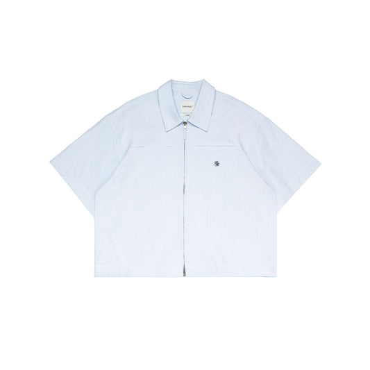 Dual-Zip Oxford Cropped Fit Shirt
