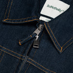 Dual-Zip Denim Cropped Fit Shirt