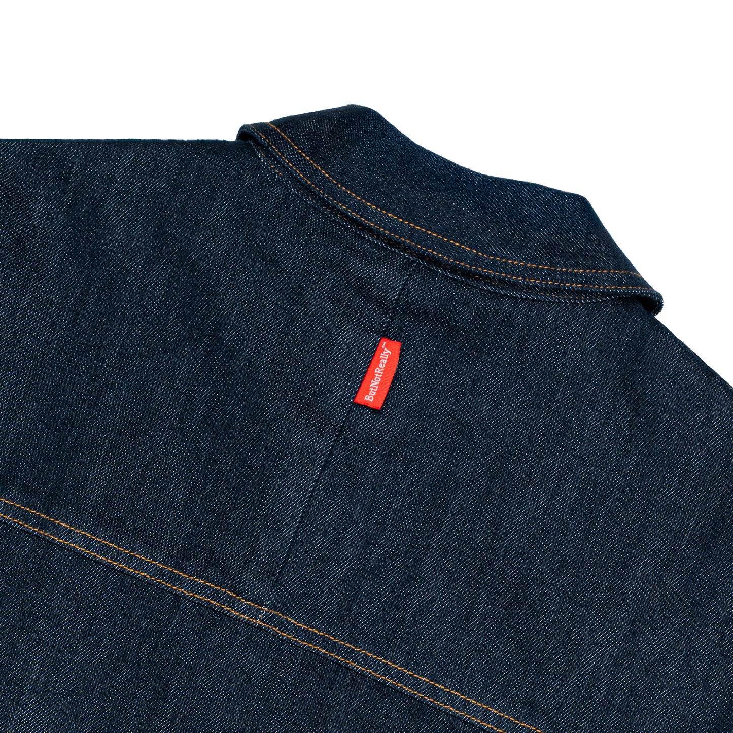 Dual-Zip Denim Cropped Fit Shirt