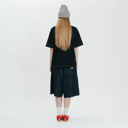 Graphic Interlock Oversized Raglan Tee