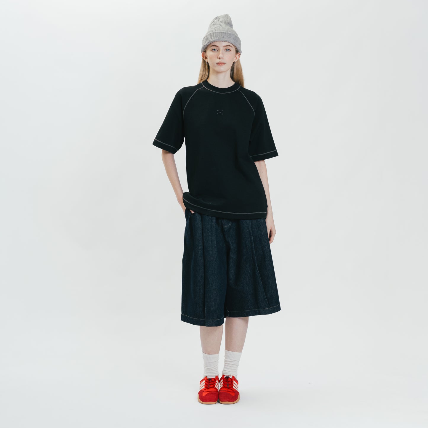 Graphic Interlock Oversized Raglan Tee