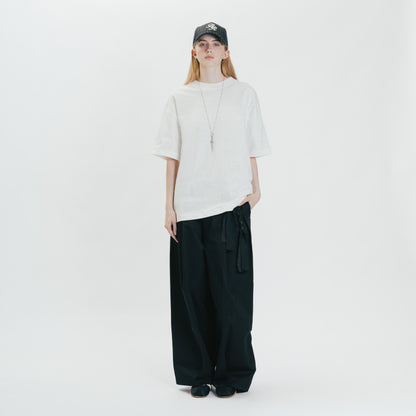 Graphic Cotton Oversized Raglan Tee