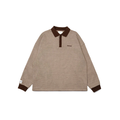 Graphic Houndstooth Long Sleeve Tee