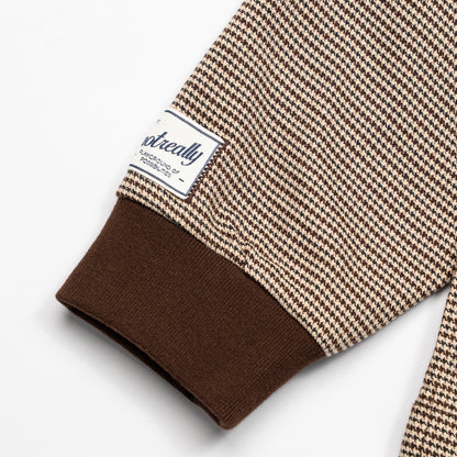 Graphic Houndstooth Long Sleeve Tee