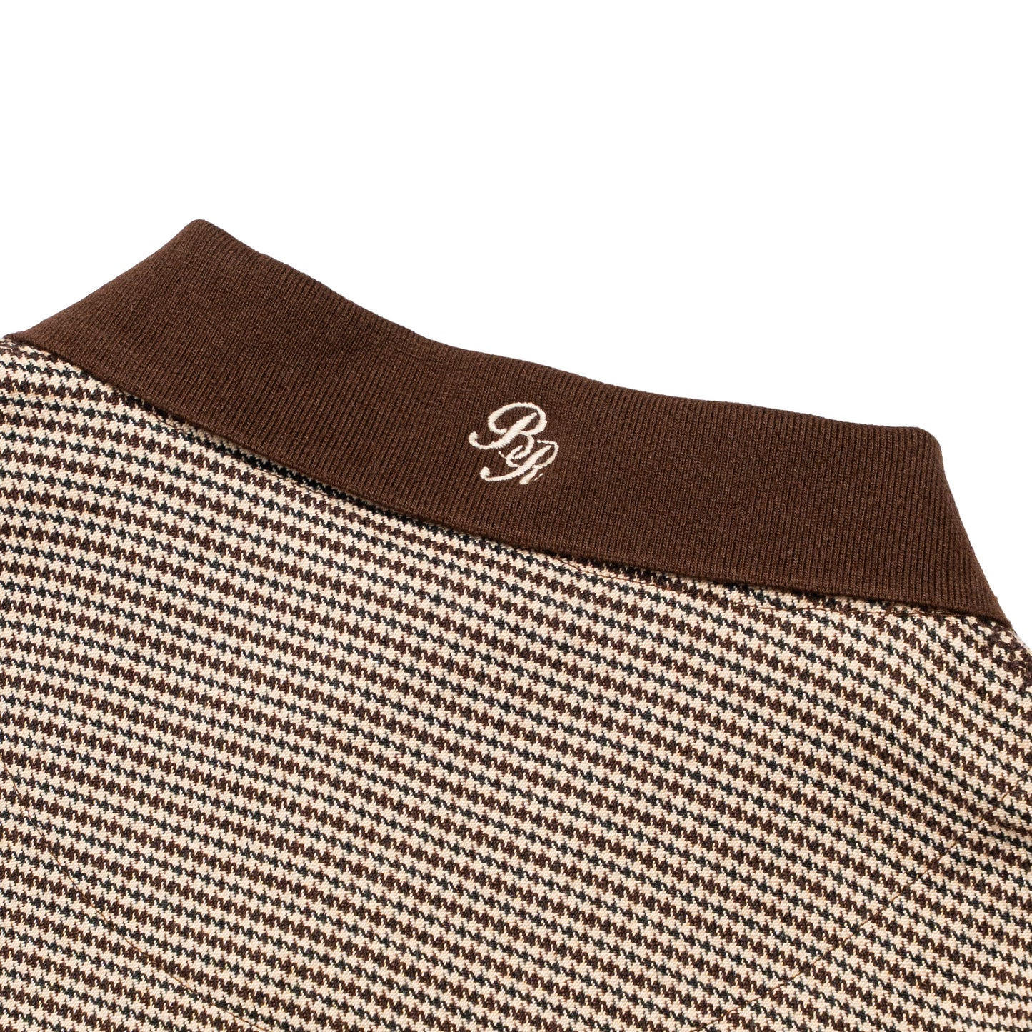 Graphic Houndstooth Long Sleeve Tee