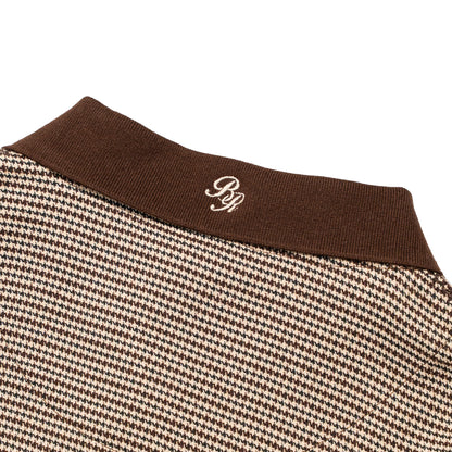 Graphic Houndstooth Long Sleeve Tee
