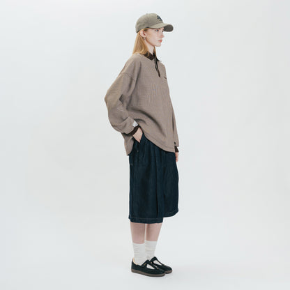 Graphic Houndstooth Long Sleeve Tee