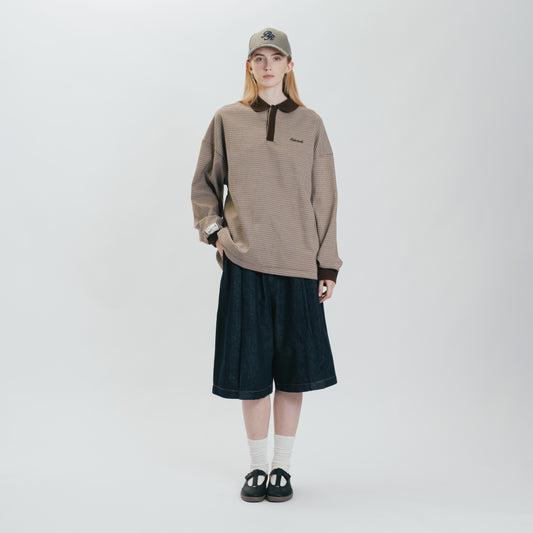 Graphic Houndstooth Long Sleeve Tee