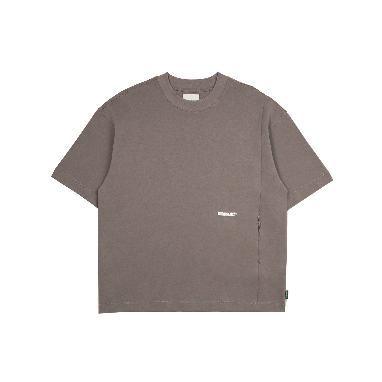 Hidden Pocket Interlock Oversized Tee