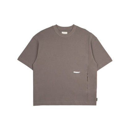Hidden Pocket Interlock Oversized Tee