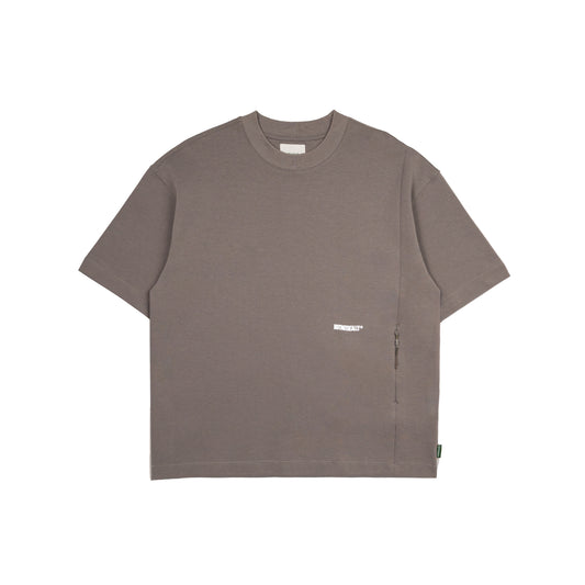 Hidden Pocket Interlock Oversized Tee