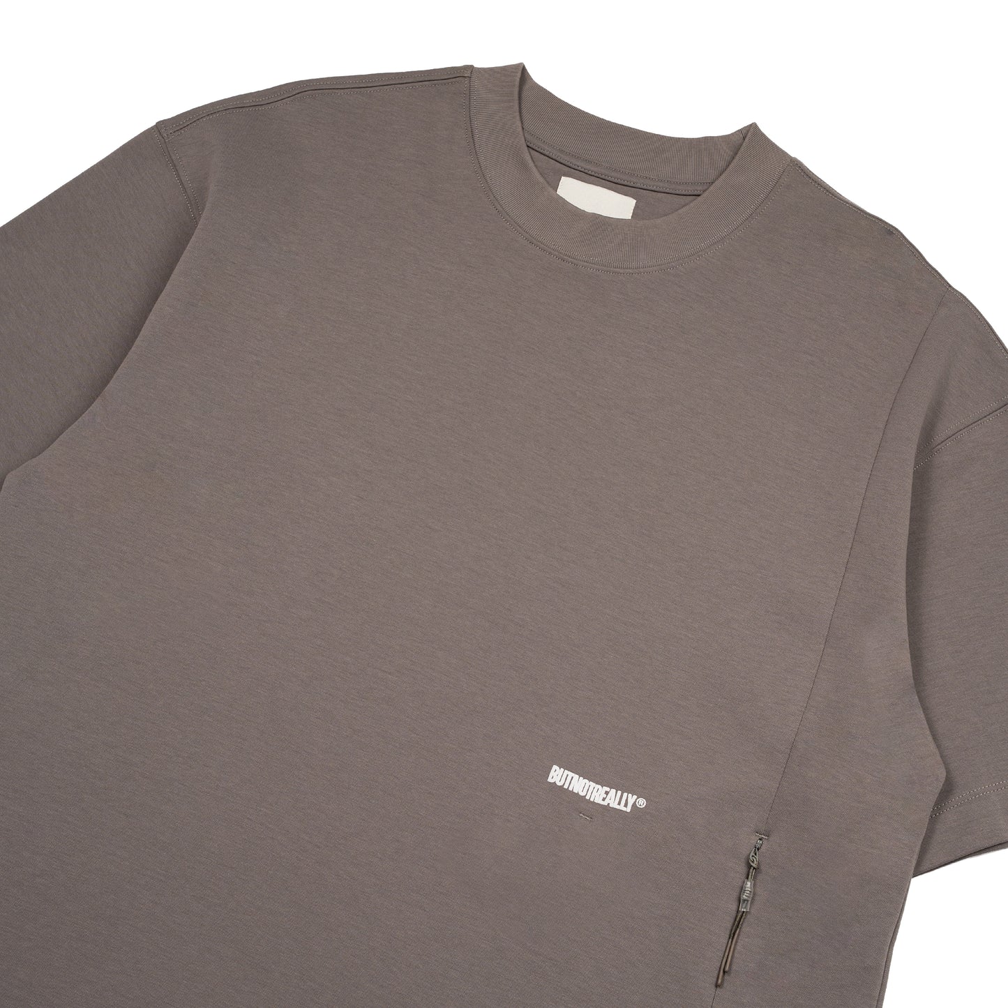 Hidden Pocket Interlock Oversized Tee