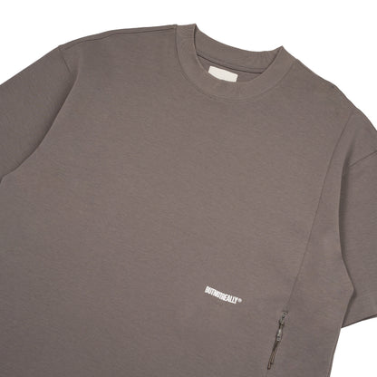Hidden Pocket Interlock Oversized Tee