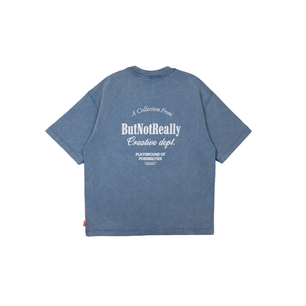 Stone-Washed Graphic Cotton Oversized Tee