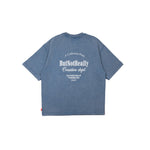 Stone-Washed Graphic Cotton Oversized Tee