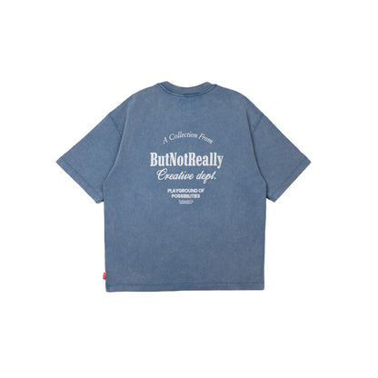 Stone-Washed Graphic Cotton Oversized Tee
