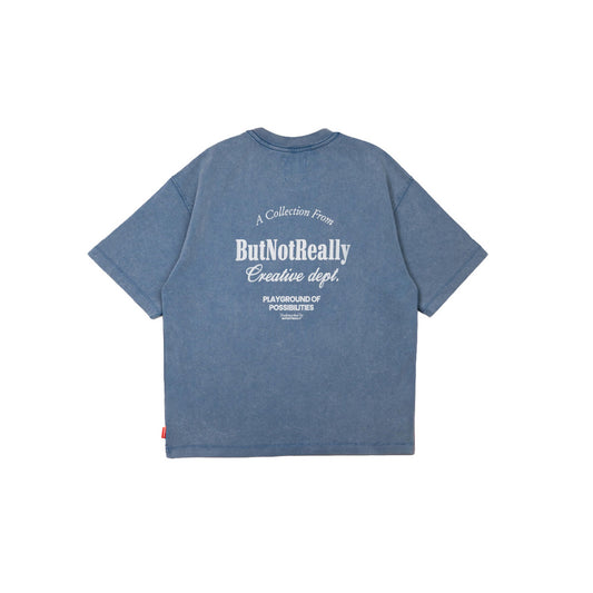 Stone-Washed Graphic Cotton Oversized Tee